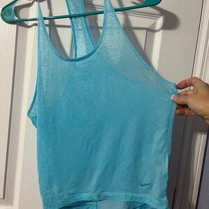 Nike Blue Sheer Tank Top